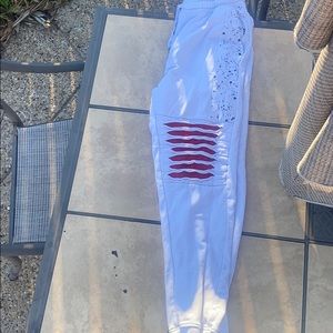 White & Black Joggers